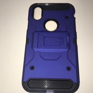 💜iPhone X/XS hard Shockproof case with kickstand